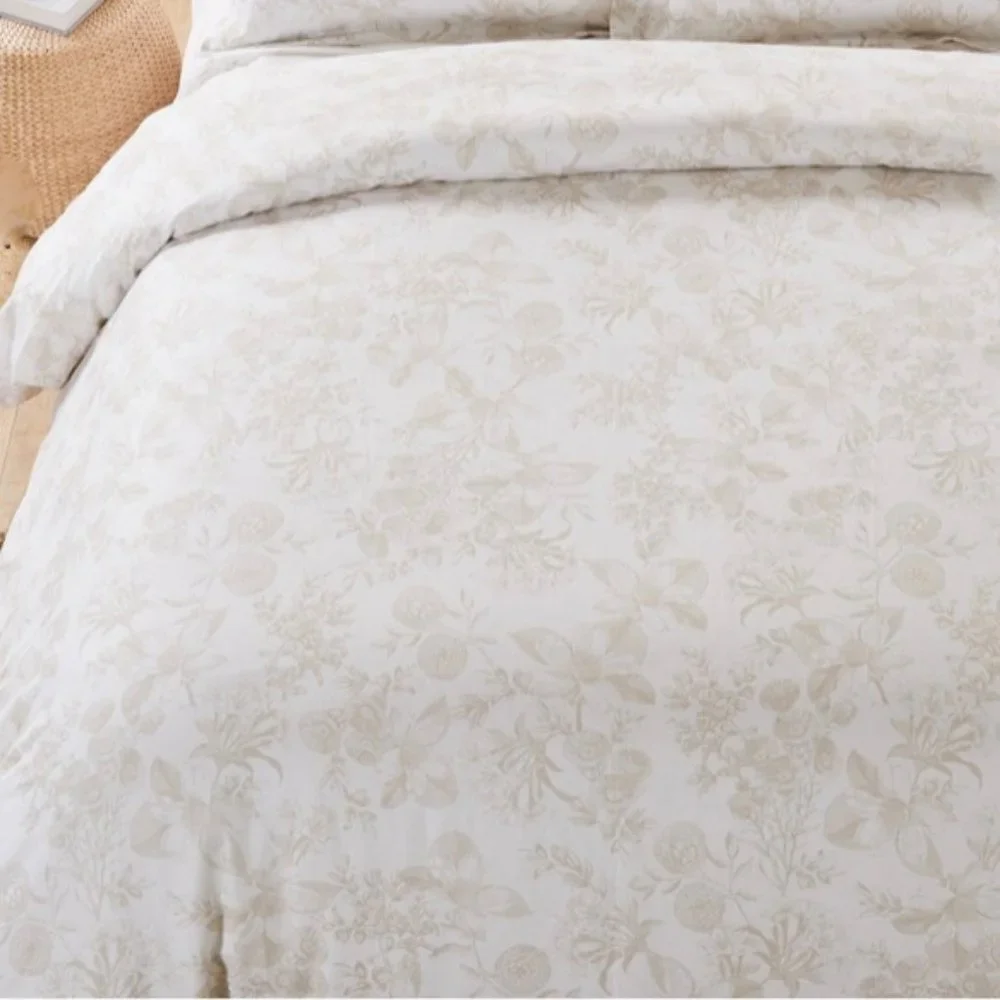 3 Pc Set Johnny Was Valentina Floral Linen Duvet Cover Set